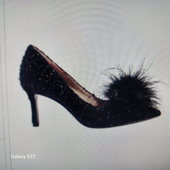 Kate Spade Black "Marabou" Heels. NIB. Size Various - Picture 2 of 14